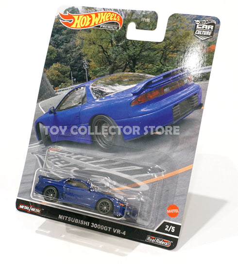 Hot Wheels Mountain Drifters Mitsubishi 3000GT VR-4 Car Culture Blue GTO Diecast